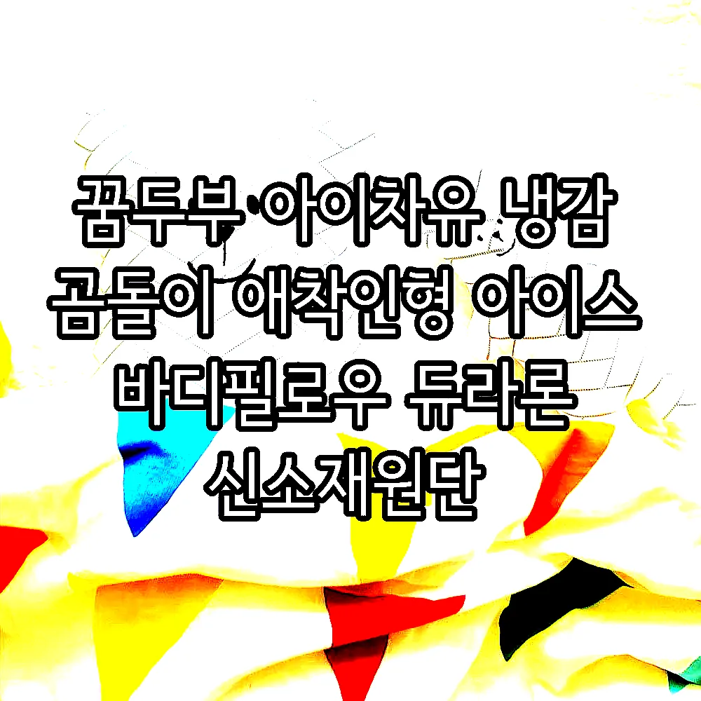 꿈두부 아이차유 냉감 곰돌이 애착인형 아이스 바디필로우 듀라론 신소재원단 이미지 3