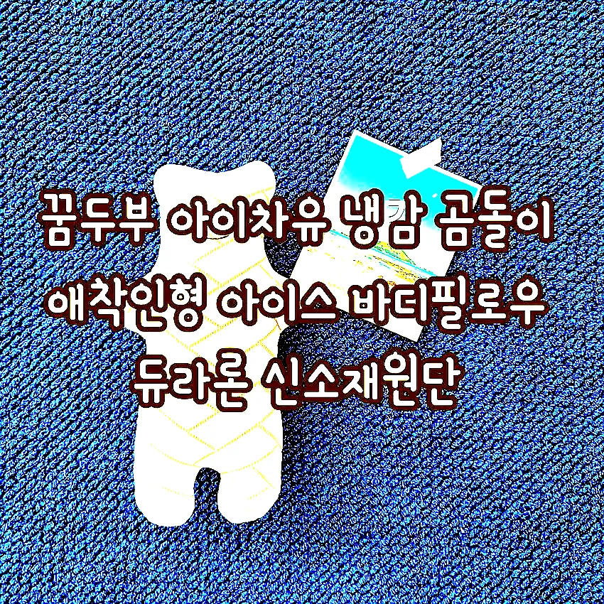 꿈두부 아이차유 냉감 곰돌이 애착인형 아이스 바디필로우 듀라론 신소재원단 이미지 7