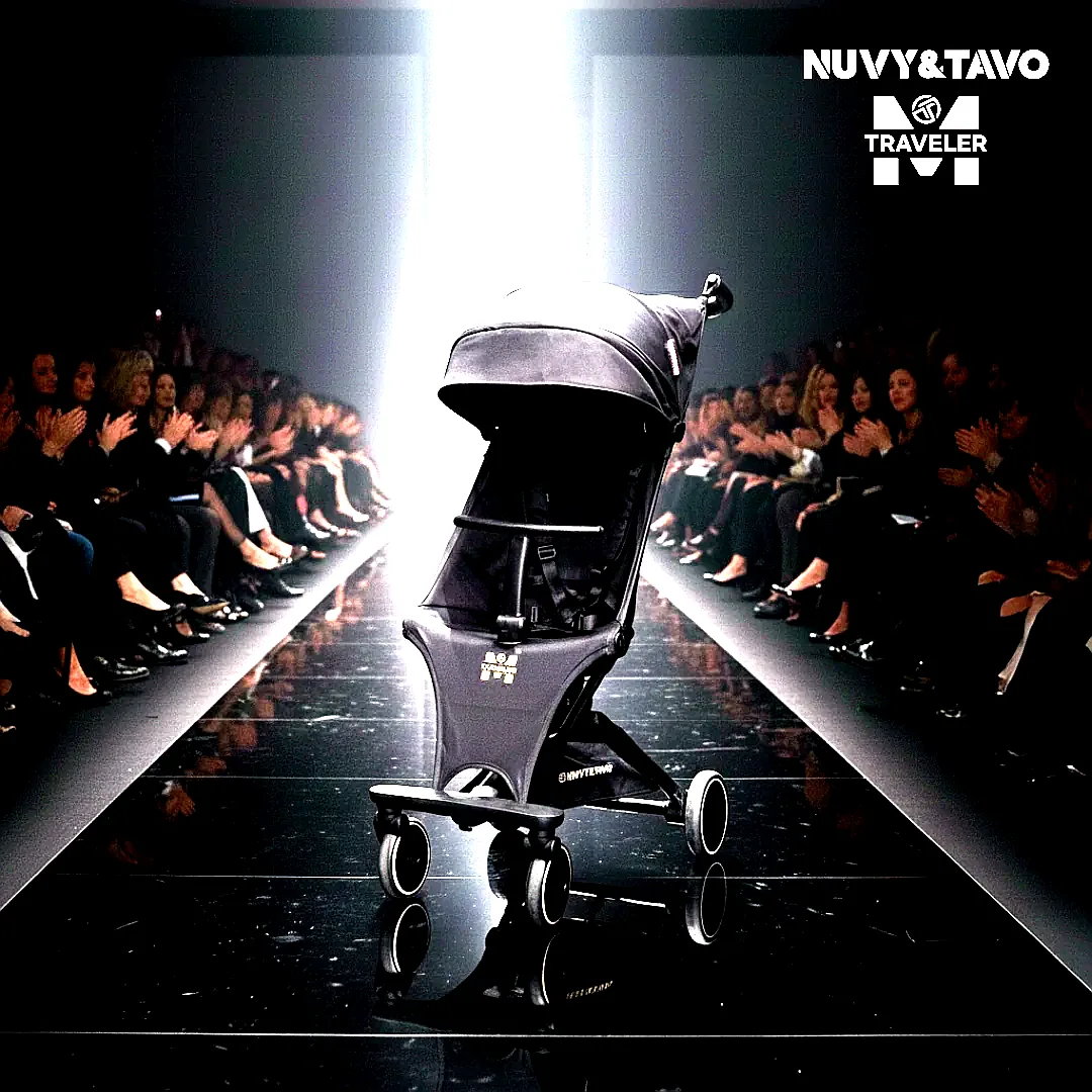 [누비앤타보] NUVY 트래블러M 여행용 트라이크 초경량 기내반입형 폴딩 블랙 이미지 2