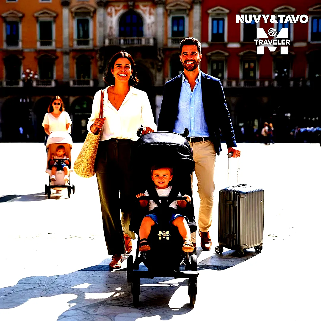 [누비앤타보] NUVY 트래블러M 여행용 트라이크 초경량 기내반입형 폴딩 블랙 이미지 7