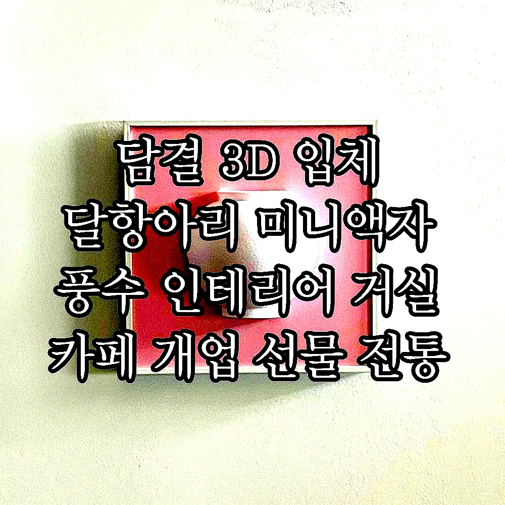 담결 3D 입체 달항아리 미니액자 풍수 인테리어 거실 카페 개업 선물 전통 소품 이미지 2