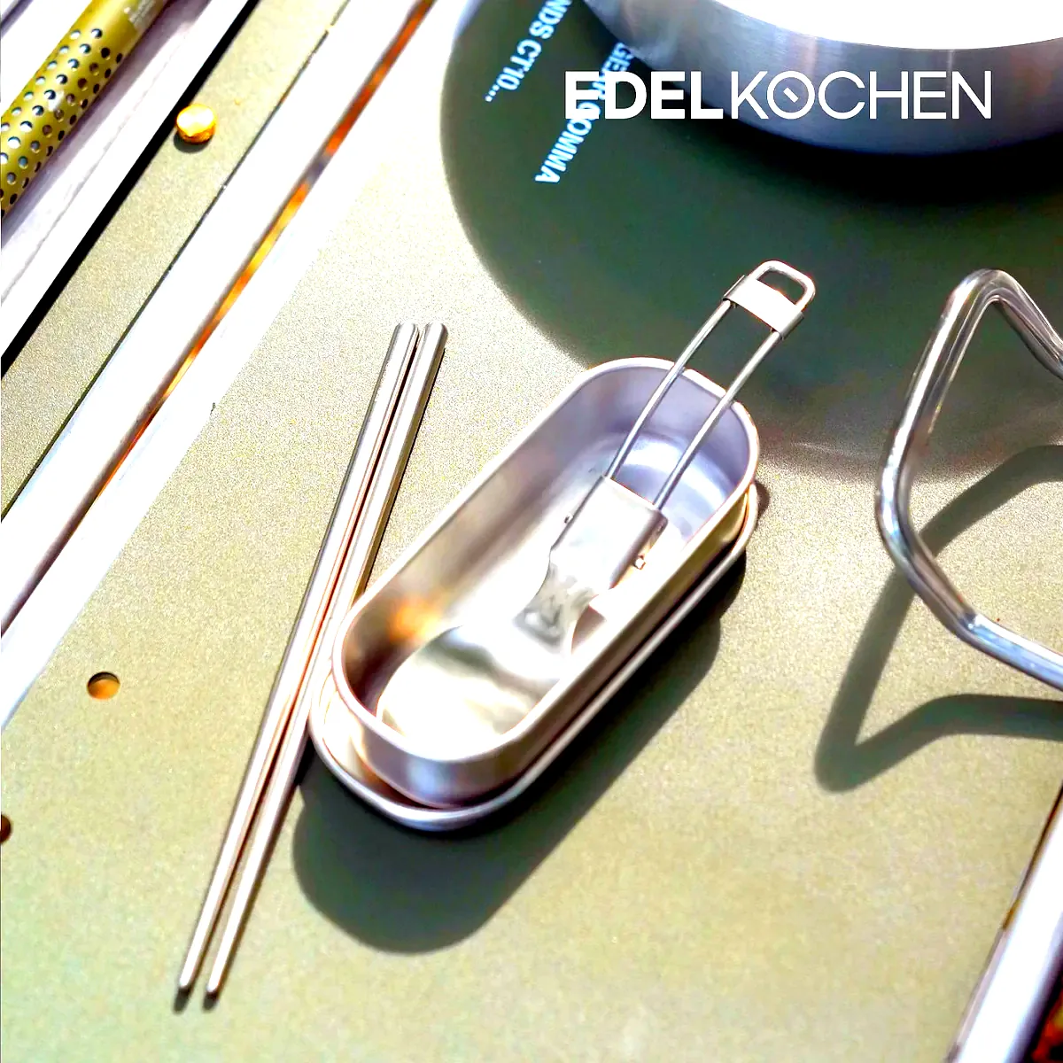 에델코첸 캠프마스터 스텐 캠핑수저세트 커트러리 컴팩트 케이스 포함 이미지 1