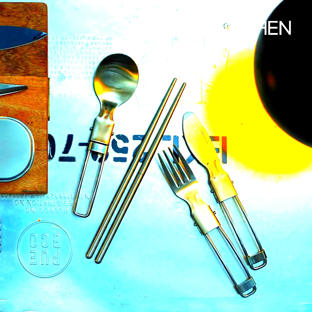 에델코첸 캠프마스터 스텐 캠핑수저세트 커트러리 컴팩트 케이스 포함 이미지 2