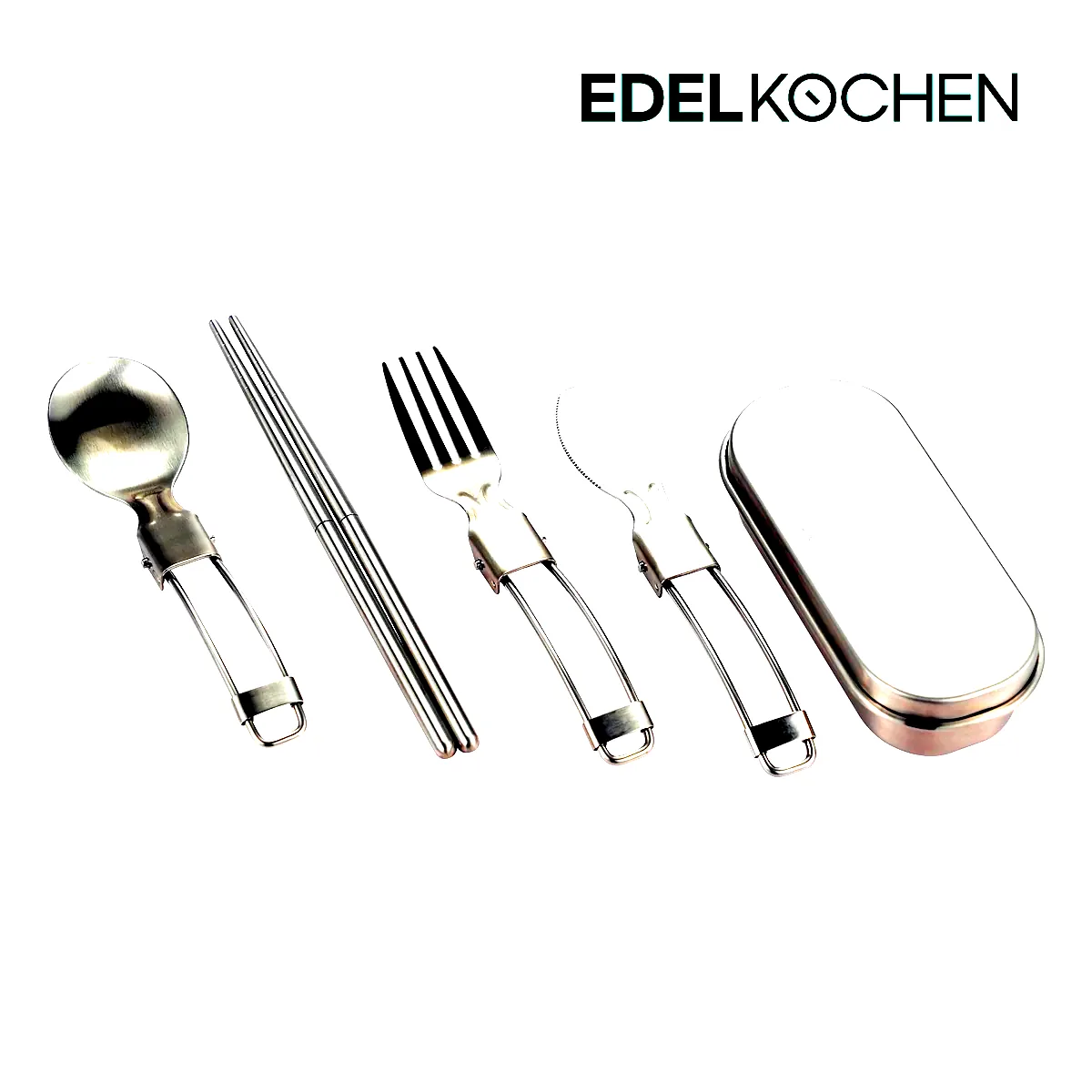 에델코첸 캠프마스터 스텐 캠핑수저세트 커트러리 컴팩트 케이스 포함 이미지 6