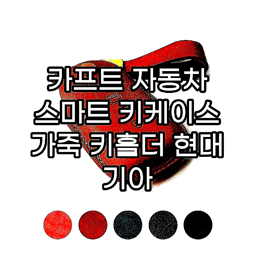 카프트 자동차 스마트 키케이스 가죽 키홀더 현대 기아 공용-01(4버튼) 이미지 1