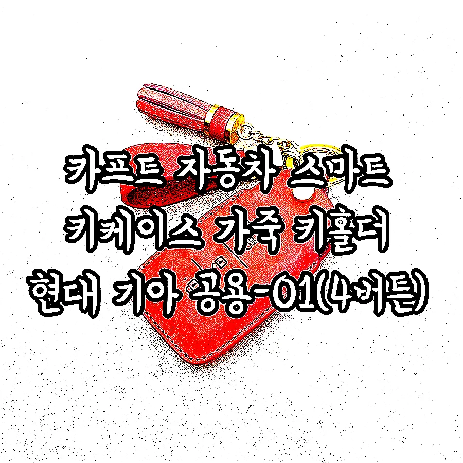 카프트 자동차 스마트 키케이스 가죽 키홀더 현대 기아 공용-01(4버튼) 이미지 7