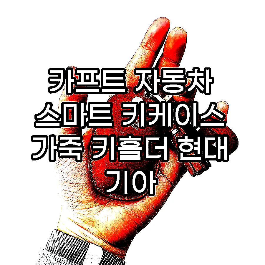 카프트 자동차 스마트 키케이스 가죽 키홀더 현대 기아 공용-01(4버튼) 이미지 8